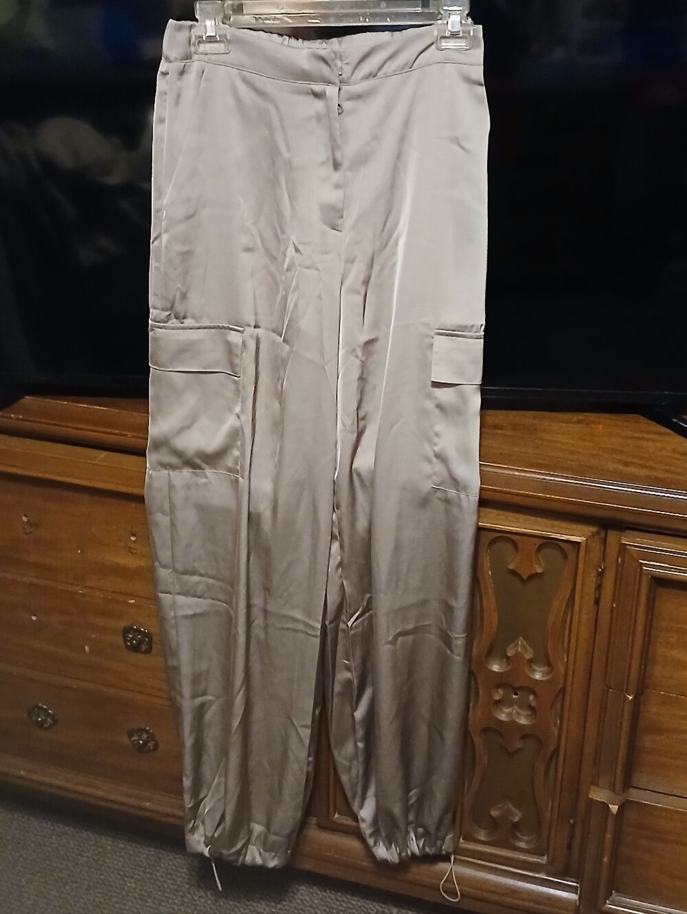 Blu Pepper Taupe Cargo Jogger Pants